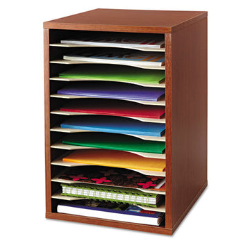 Safco® Wood Desktop Literature Sorter, 11 Sections 10 5-8 X 11 7-8 X 16, Cherry freeshipping - TVN Wholesale